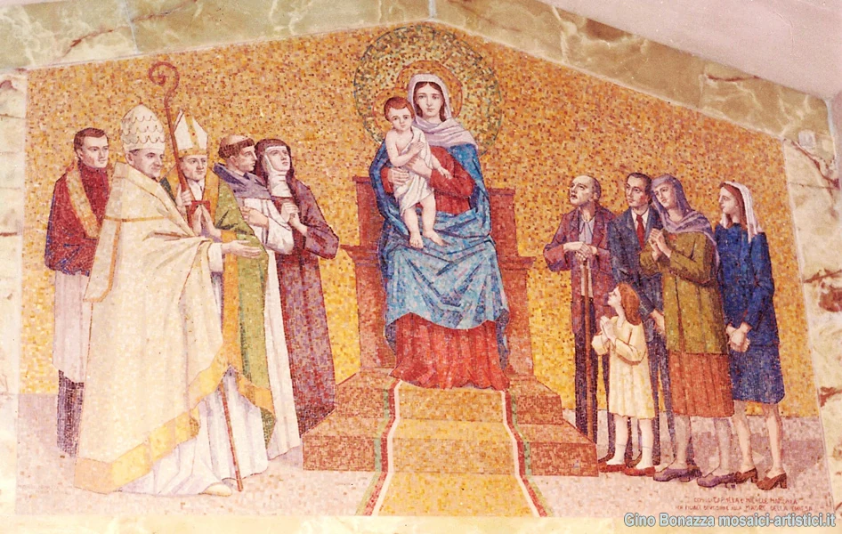 Madonna col bambino e Papa Paolo VI - Caltanissetta